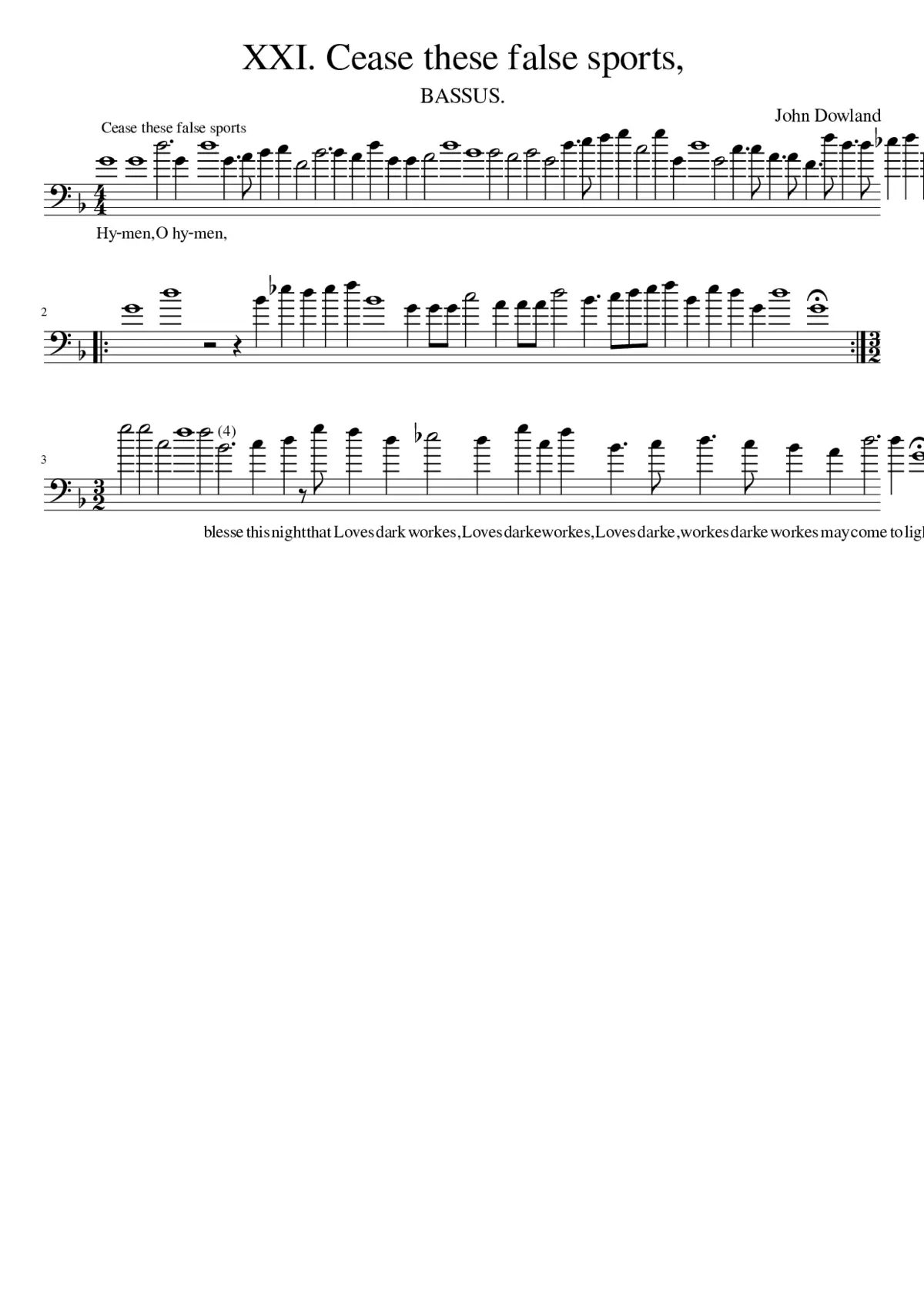 XXI. Cease these false sports - Page 1