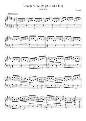 French Suite No.4 in E-flat major BWV 815