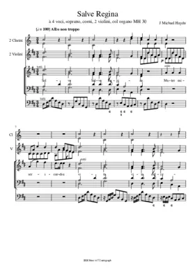 Salve Regina in D, MH 30