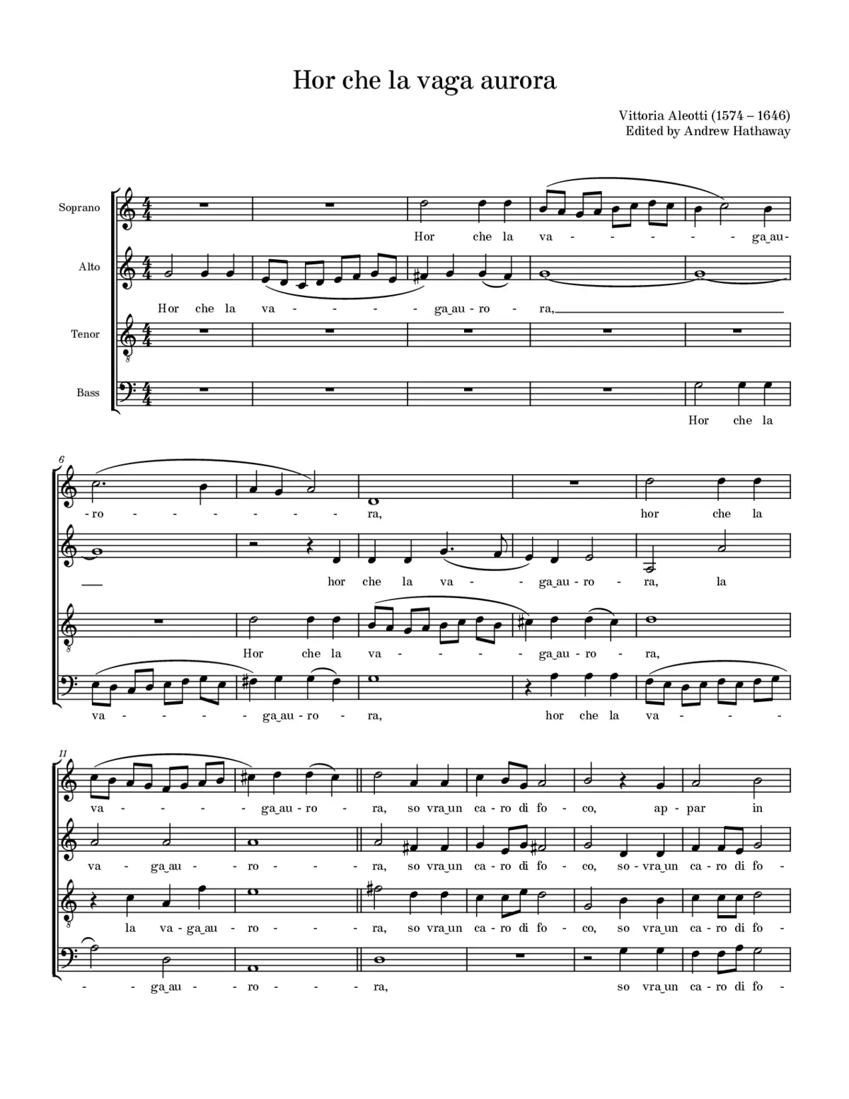 Hor che la vaga Aurora - Page 1