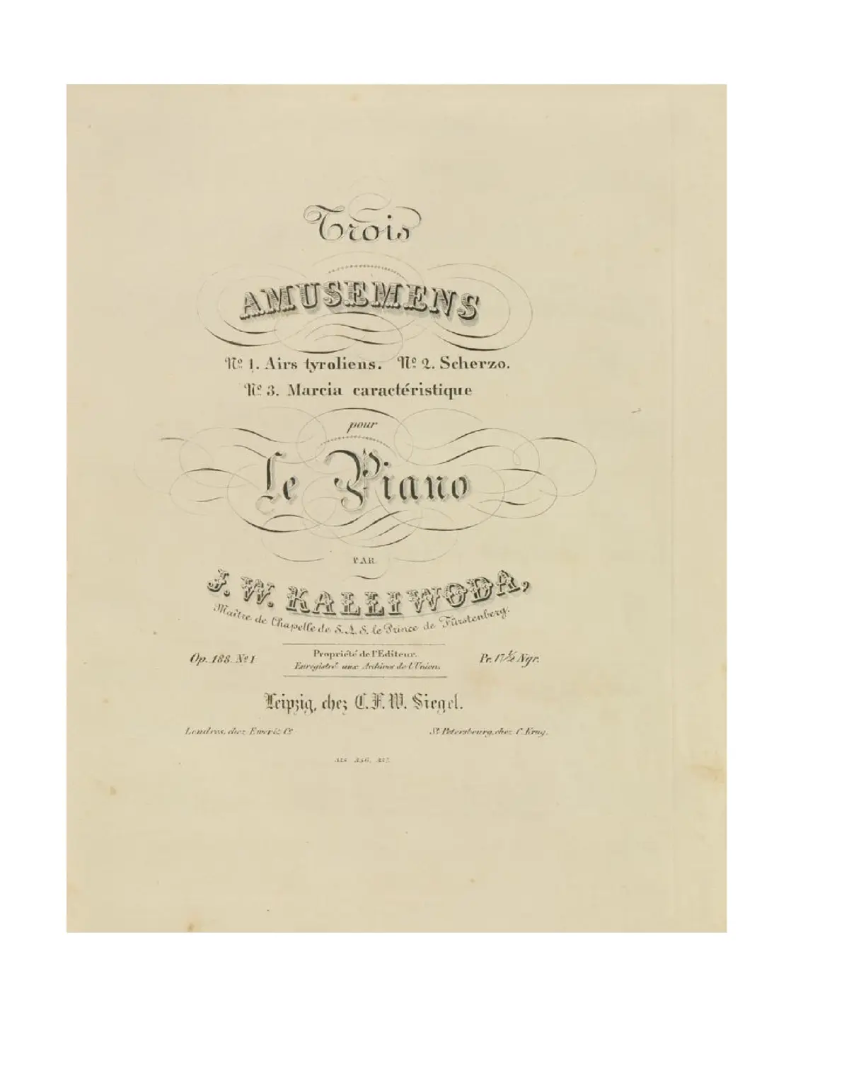 3 Amusements pour le piano - Page 1