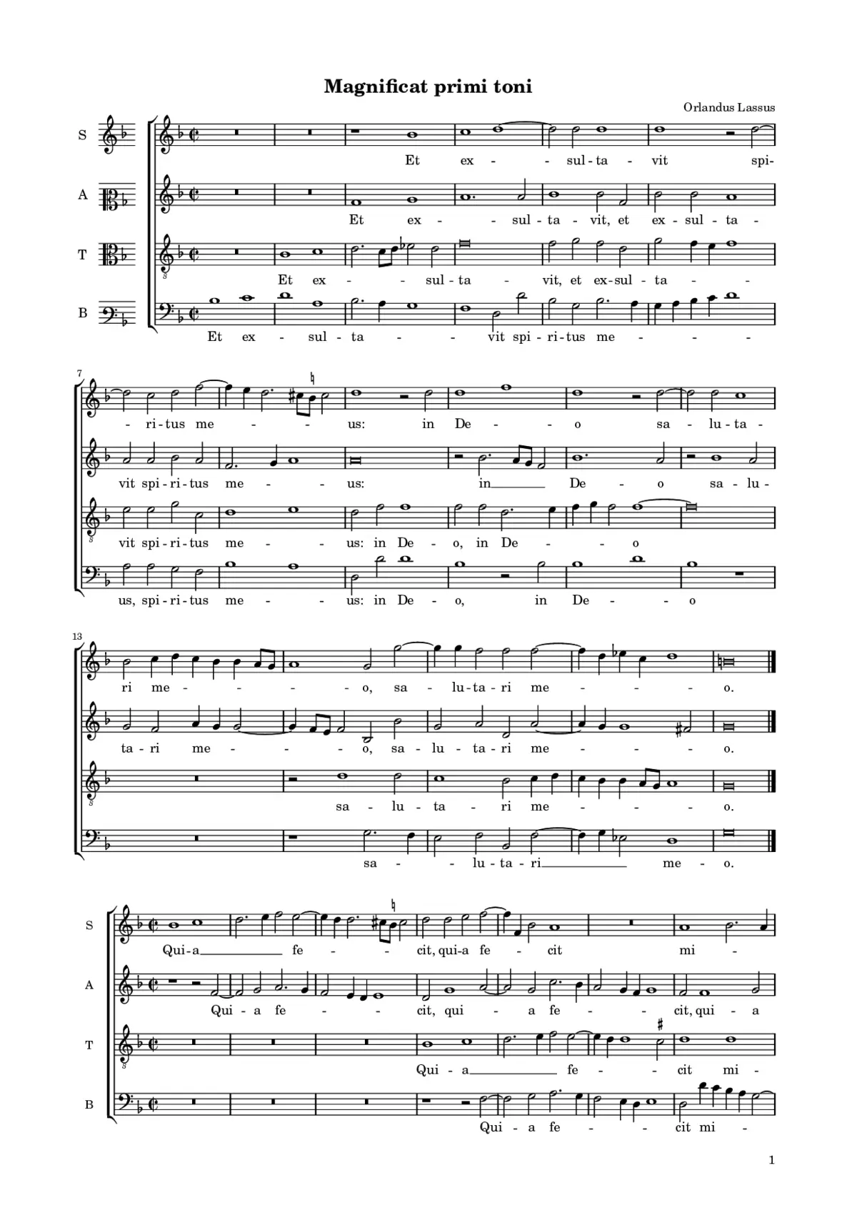 Magnificat primi toni III - Page 1