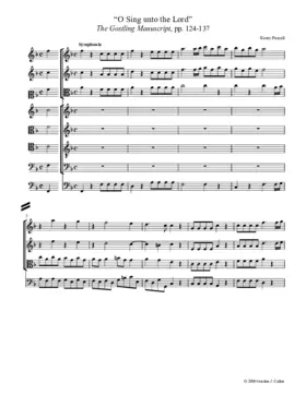 O sing unto the Lord, Z 44