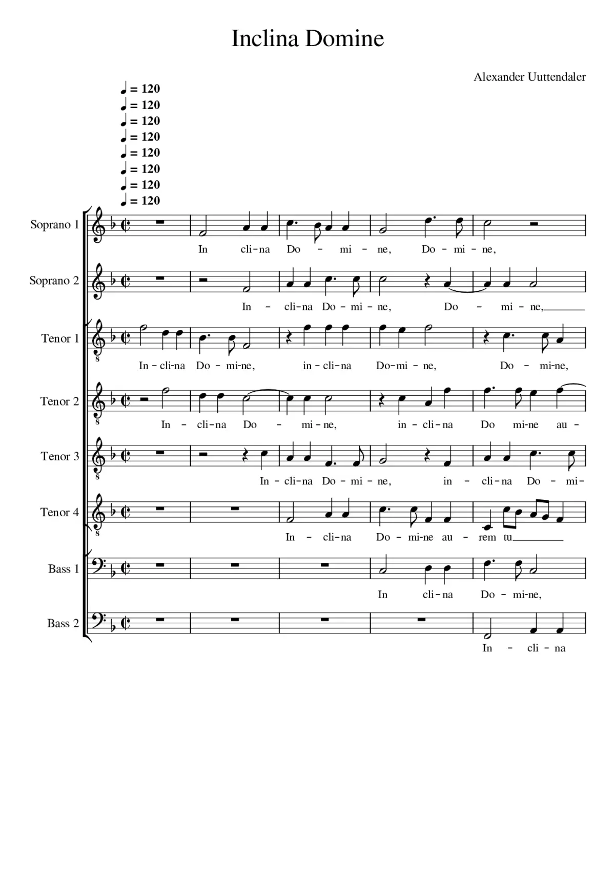 Inclina Domine - Page 1