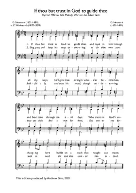 If thou but trust in God to guide thee