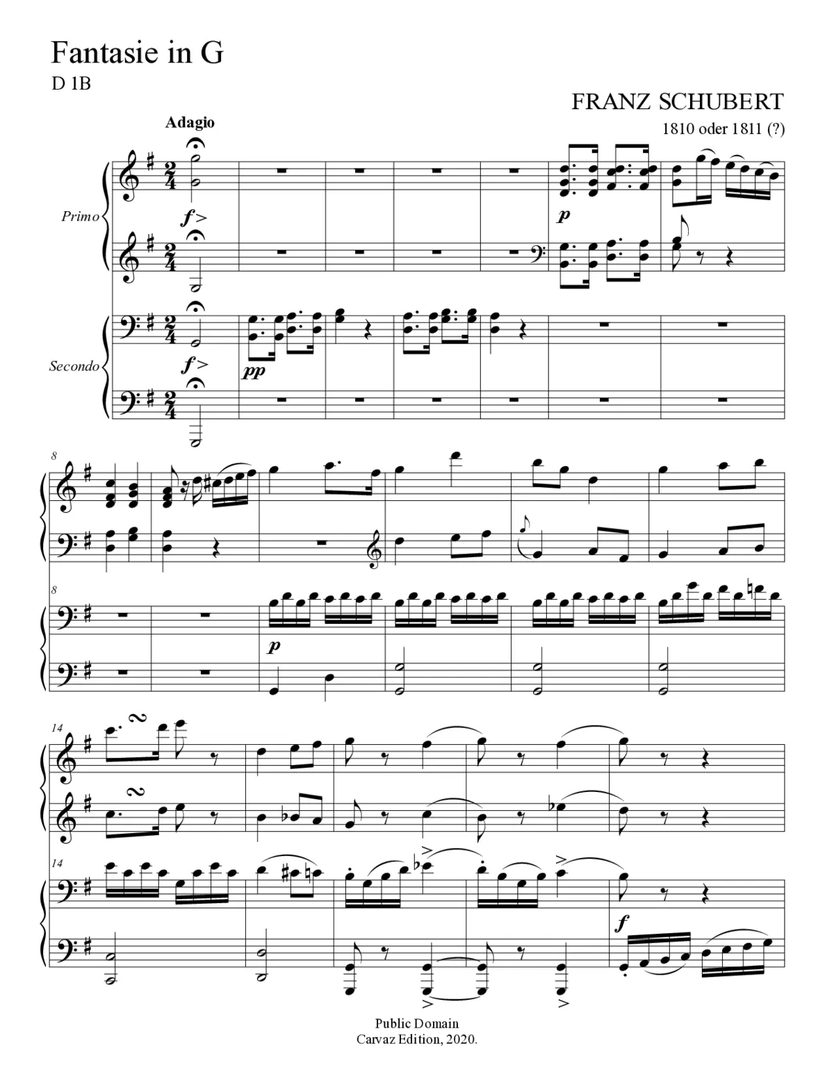 Fantasy in G major - Page 1