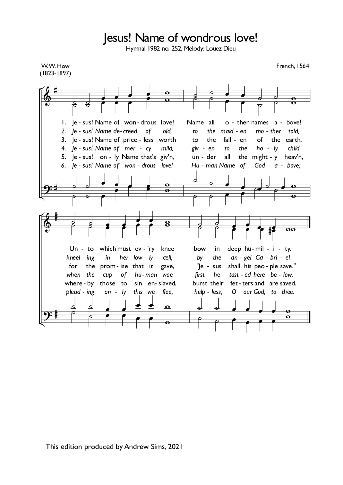 Jesus! Name of wondrous love! - Page 1