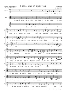 O come, let us lift up our voice