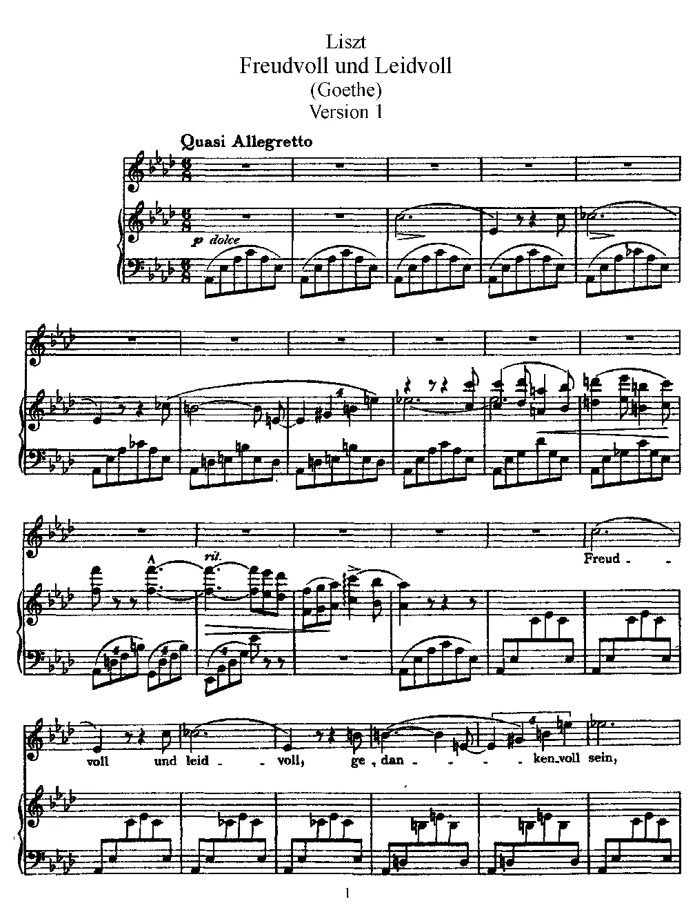 Freudvoll und leidvoll I - Page 1