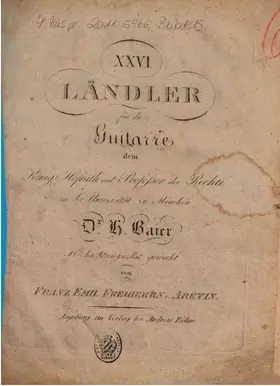 26 Ländler für die Guitarre