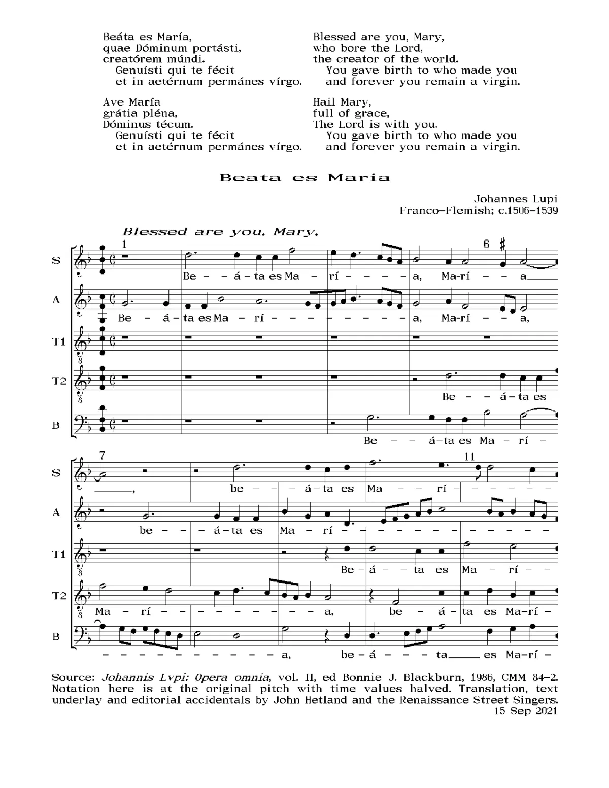Beata es Maria - Page 1