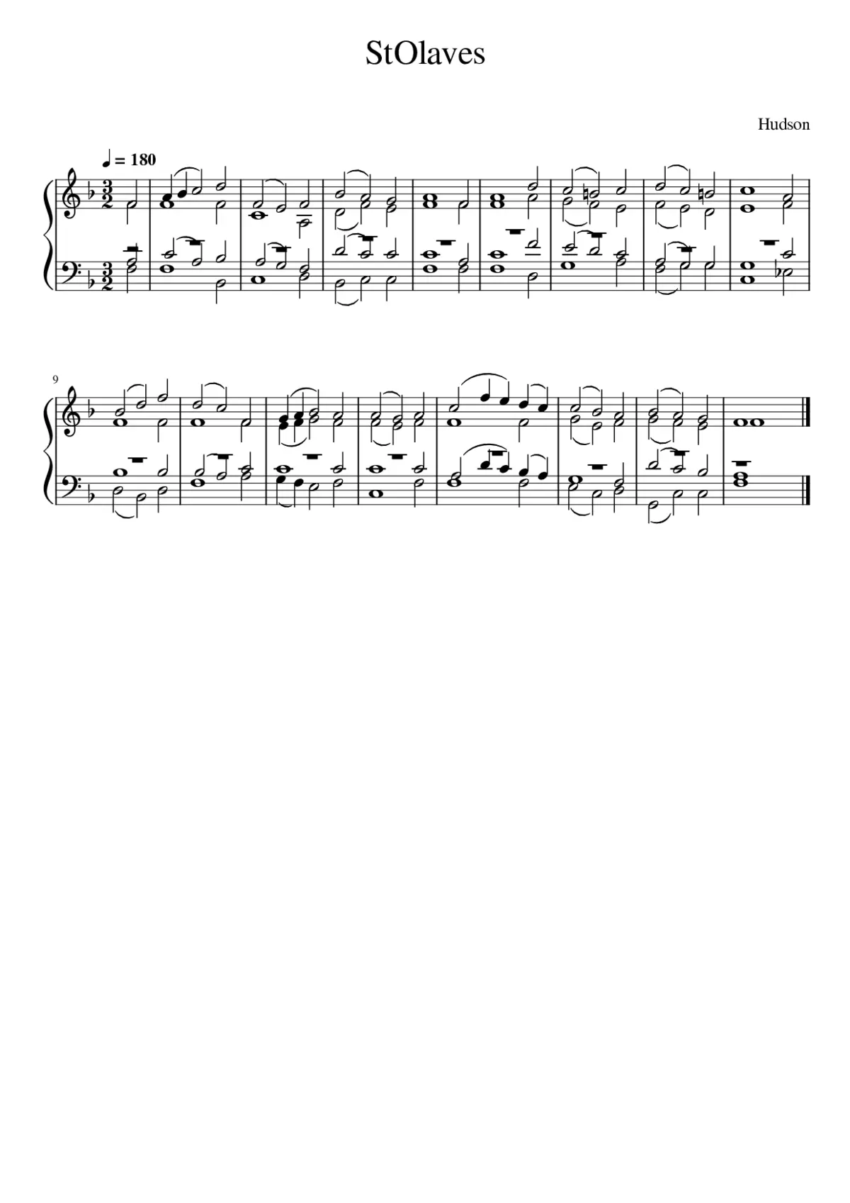 ST. OLAVE (Hudson) - Robert Hudson - Page 1