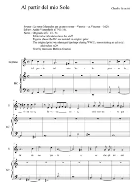 Al partir del mio Sole