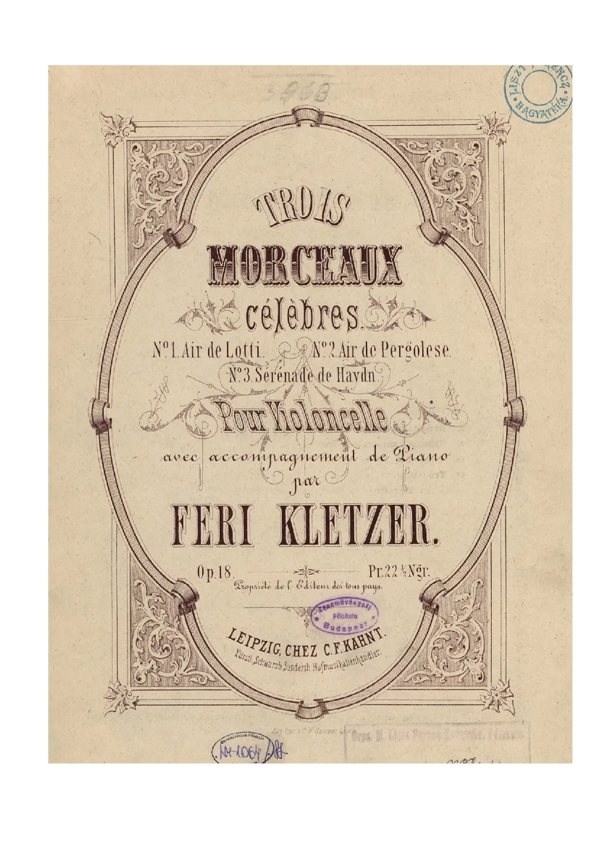 3 Morceaux célèbres - Page 1