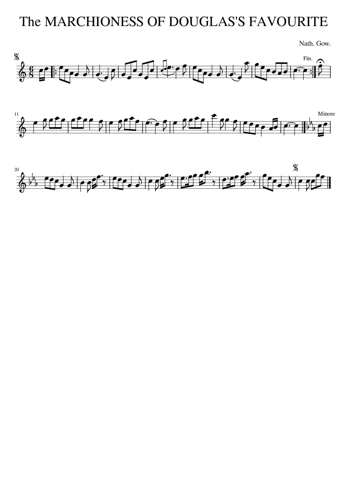 the MARCHIONESS OF DOUGLAS'S FAVOURITE - Page 1