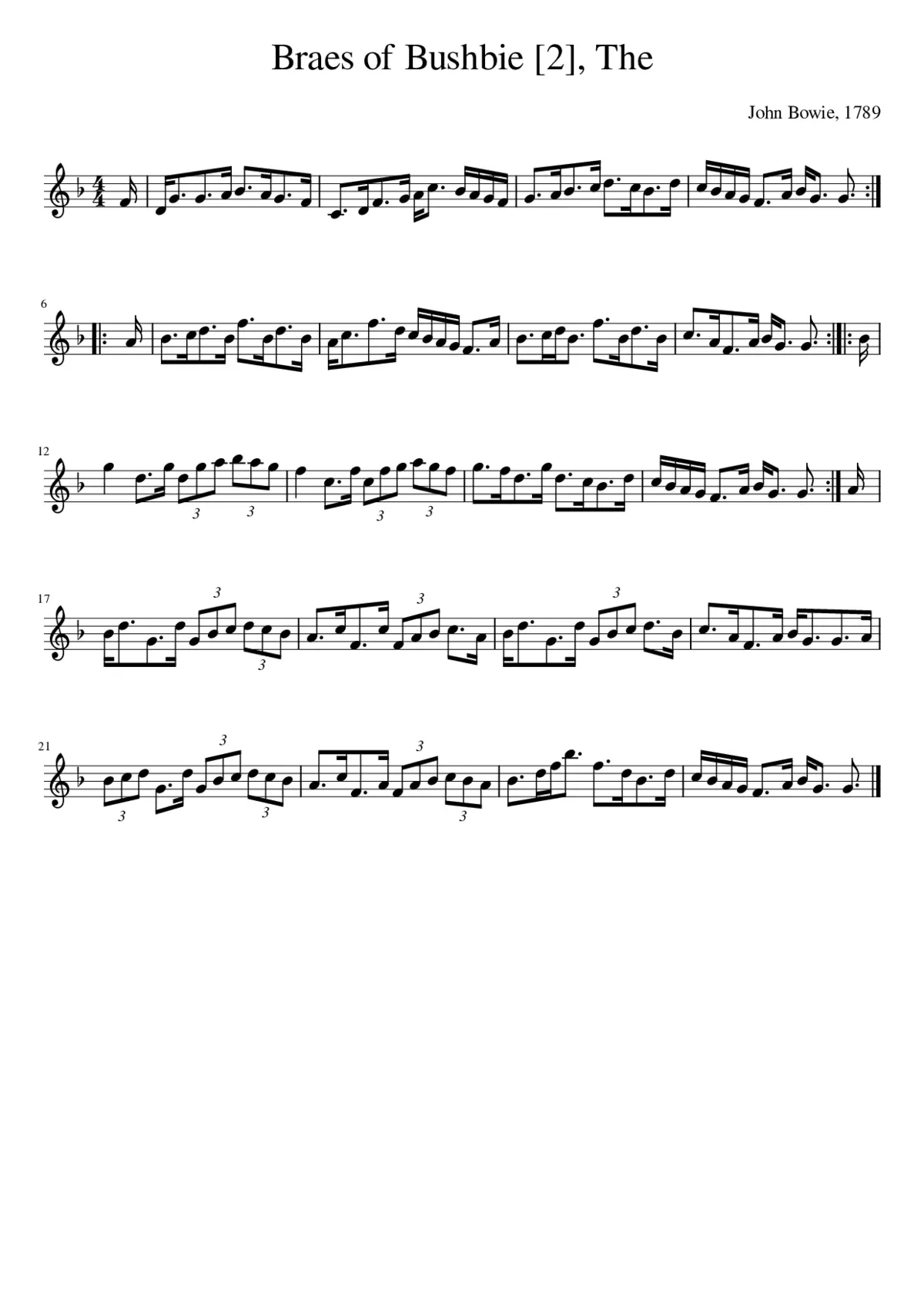 The Braes of Bushbie - Page 1