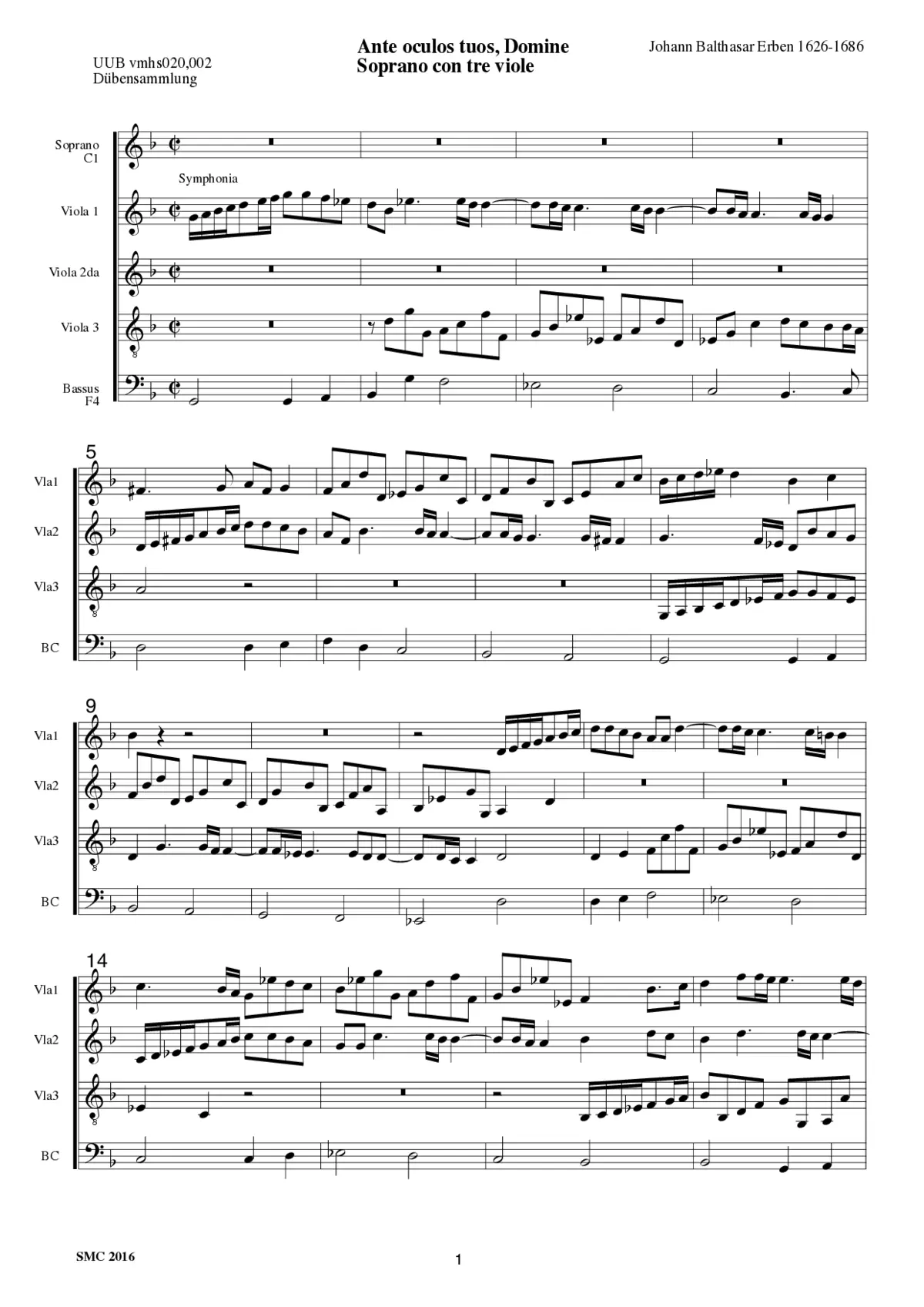 Ante oculos tuos, Domine - Page 1