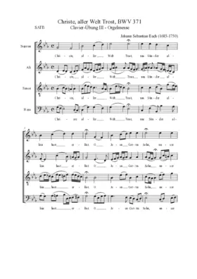 Christe, aller Welt Trost, BWV 371