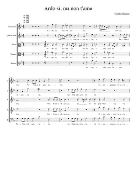 Ardo sì ma non t'amo