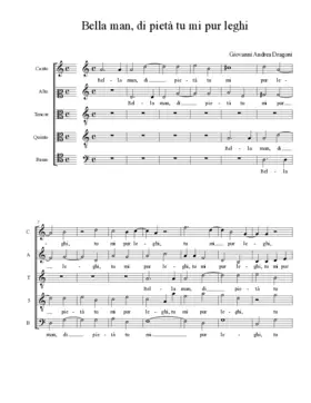 Bella man, di pietà tu mi pur leghi