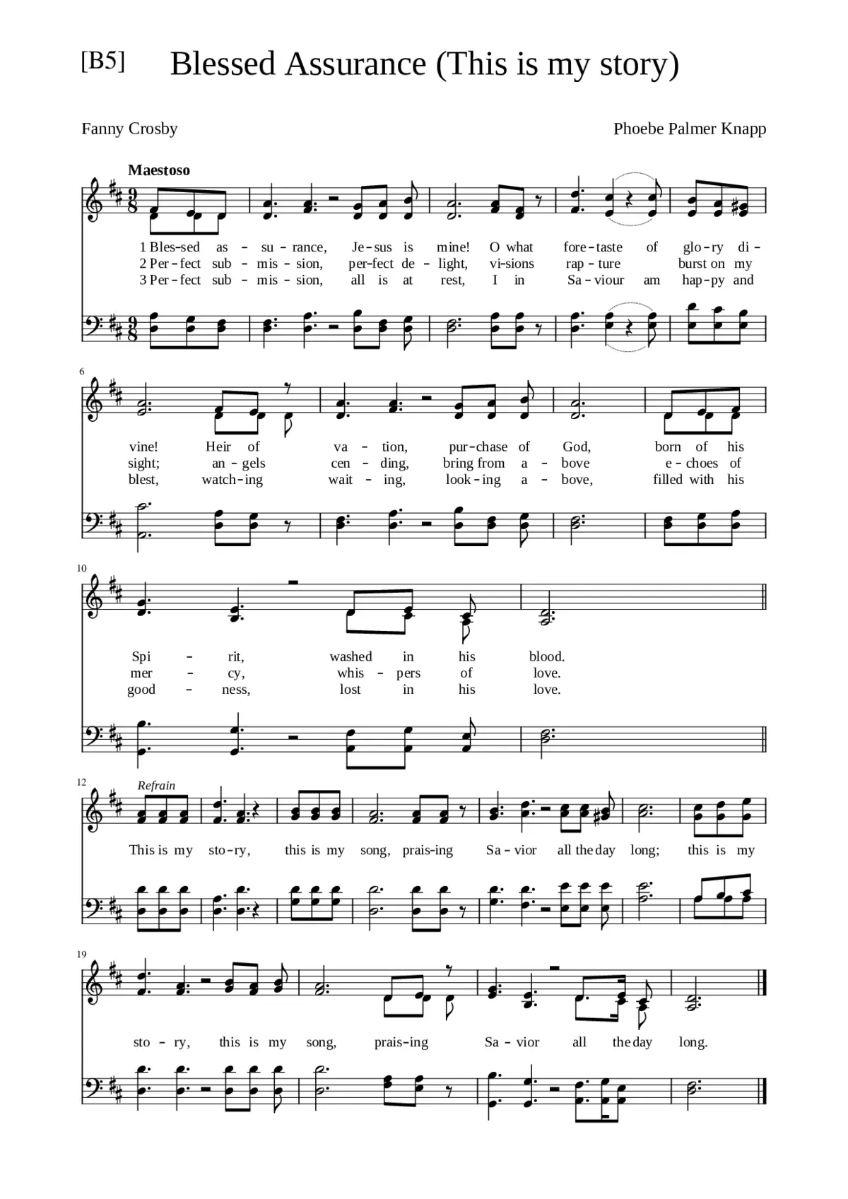 blessed assurance - Page 1