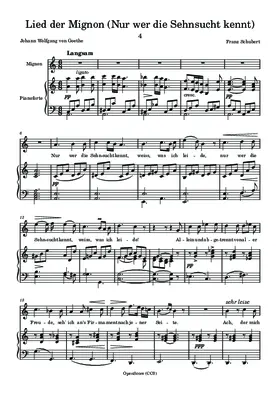 Lied der Mignon (Nur wer die Sehnsucht kennt)