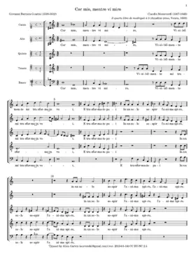 Cor mio, mentre vi miro