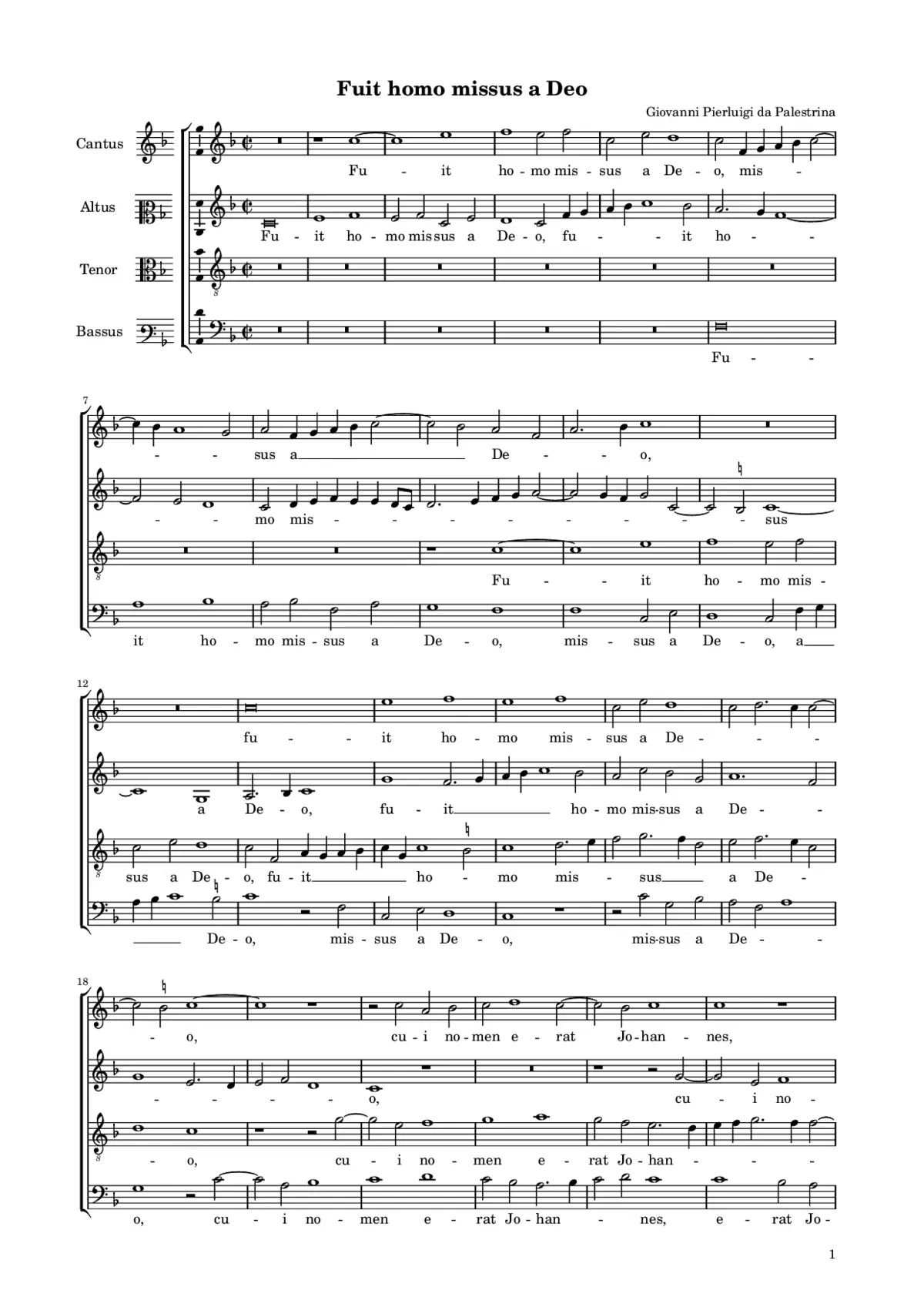Fuit homo missus a Deo a 4 - Page 1