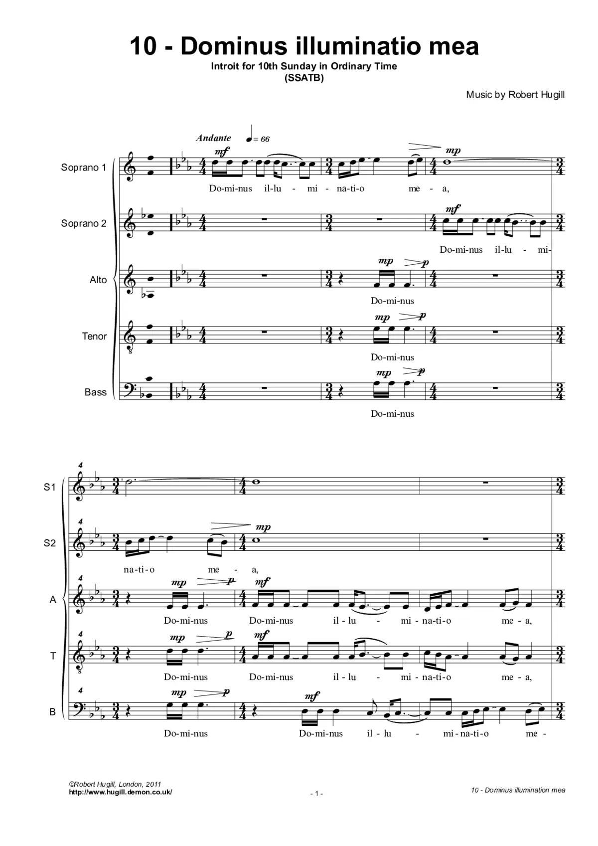 Dominus illuminatio mea - Page 1