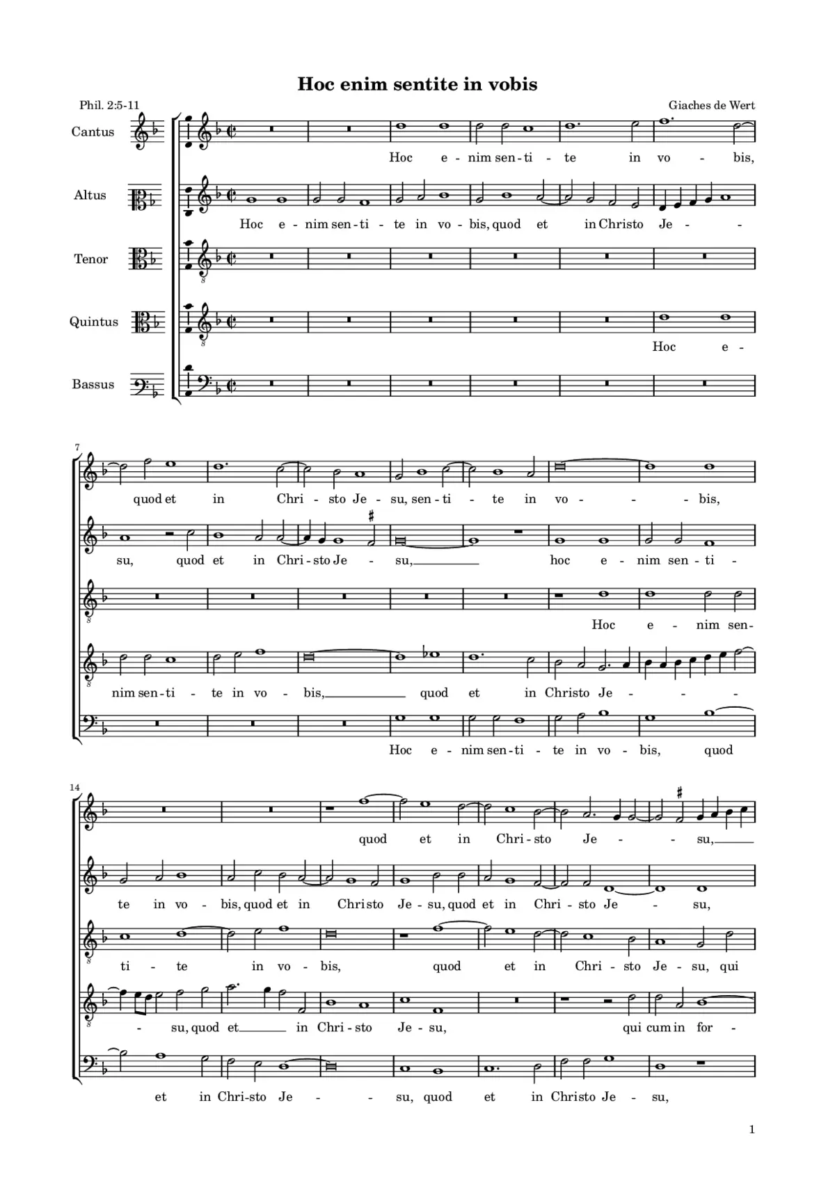 Hoc enim sentite in vobis - Page 1