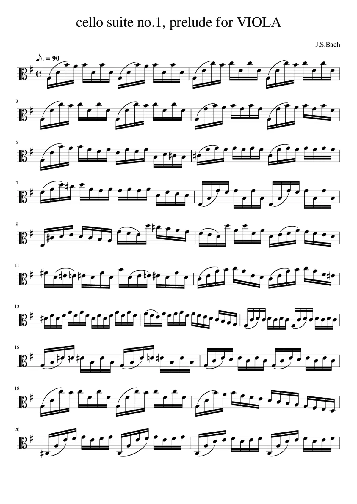 6 Cello Suites BWV 1007-1012 - Page 1