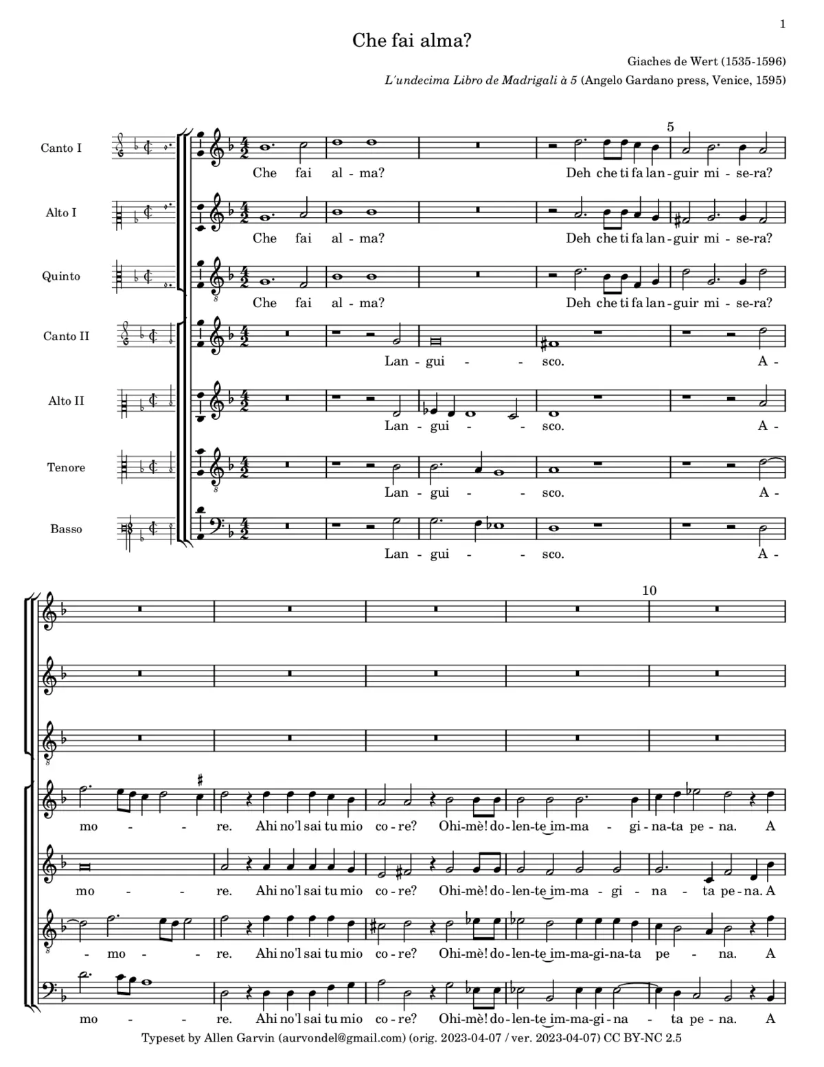 Che fai alma? - Page 1