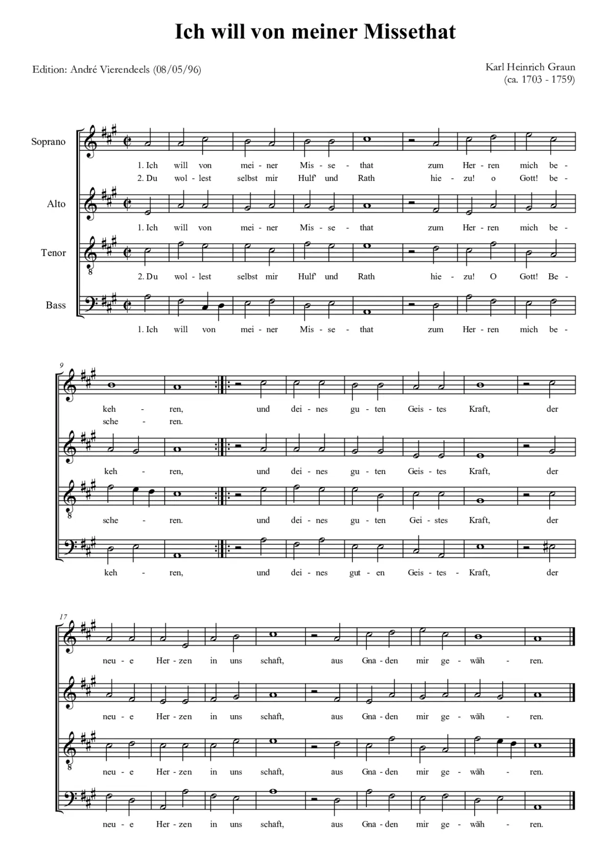 Ich will von meiner Missethat - Page 1