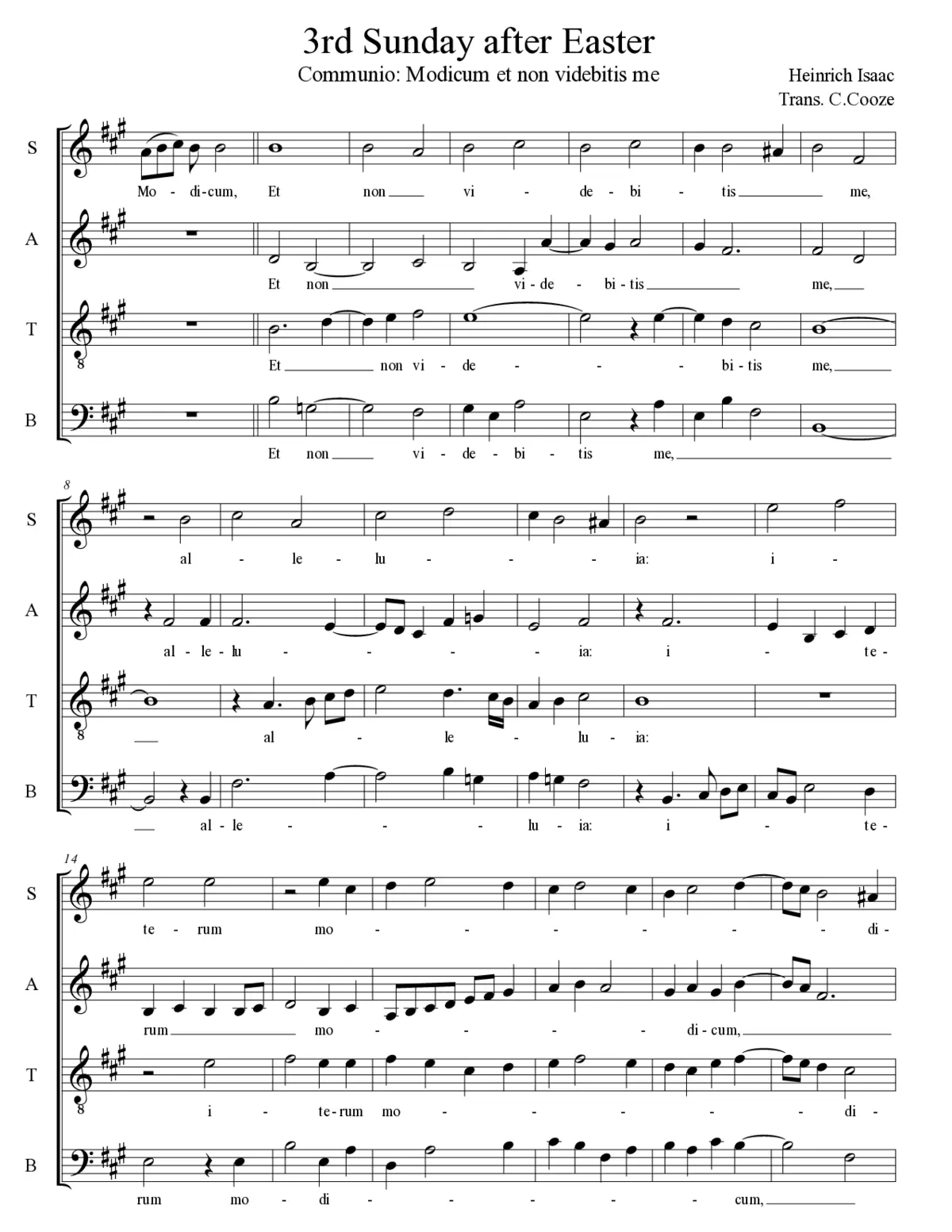 Modicum et non videbitis me - Page 1