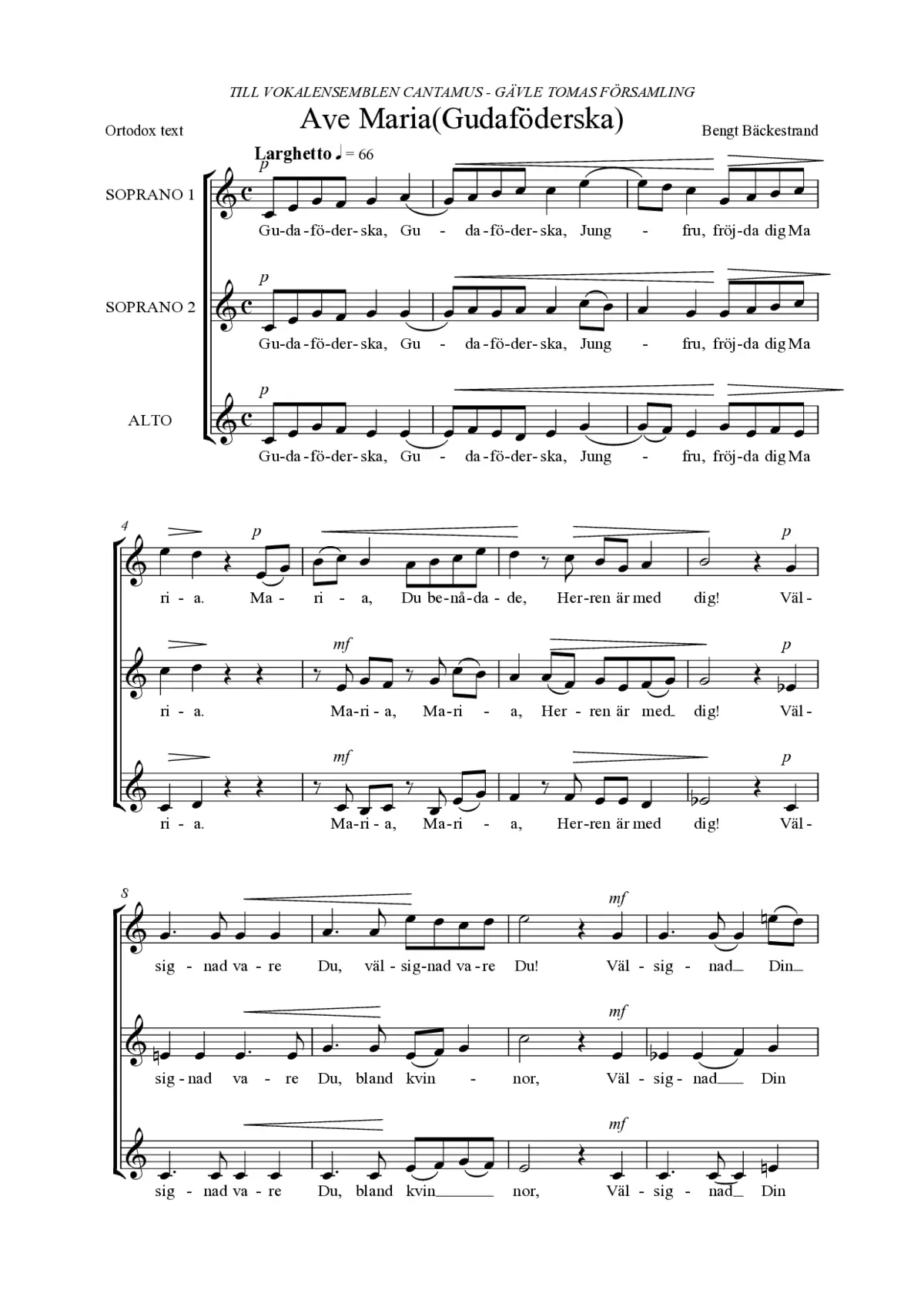 Ave Maria (Gudaföderska) - Page 1