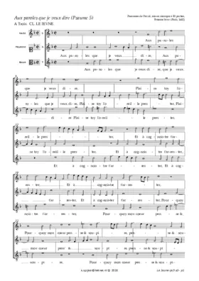 Aux paroles que je veux dire