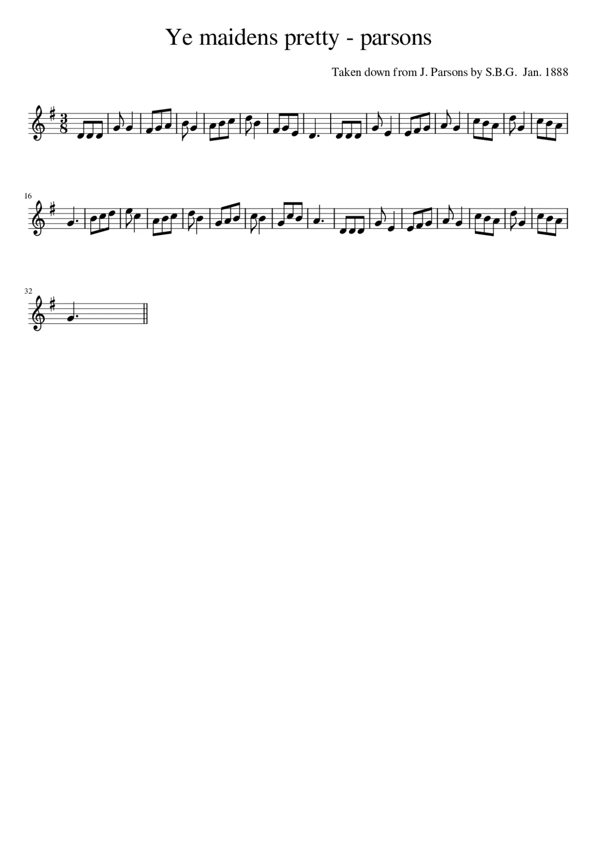 Ye maidens pretty - parsons - Page 1