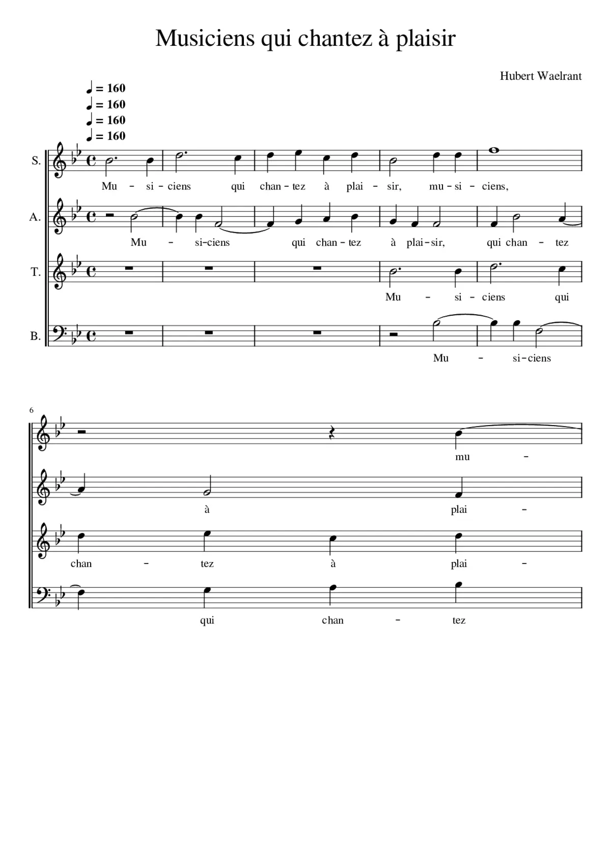 Musiciens qui chantez à plaisir - Page 1