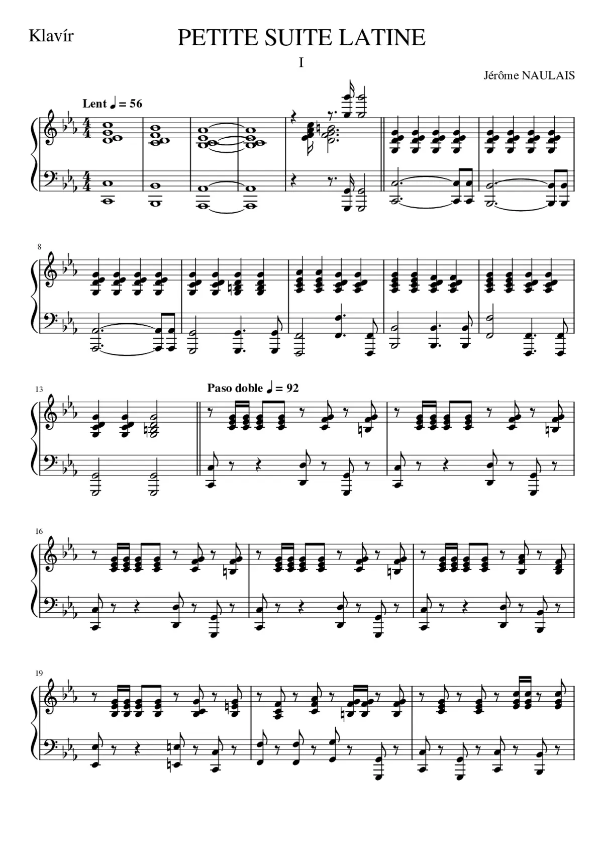 Petite Suite Latine - Page 1