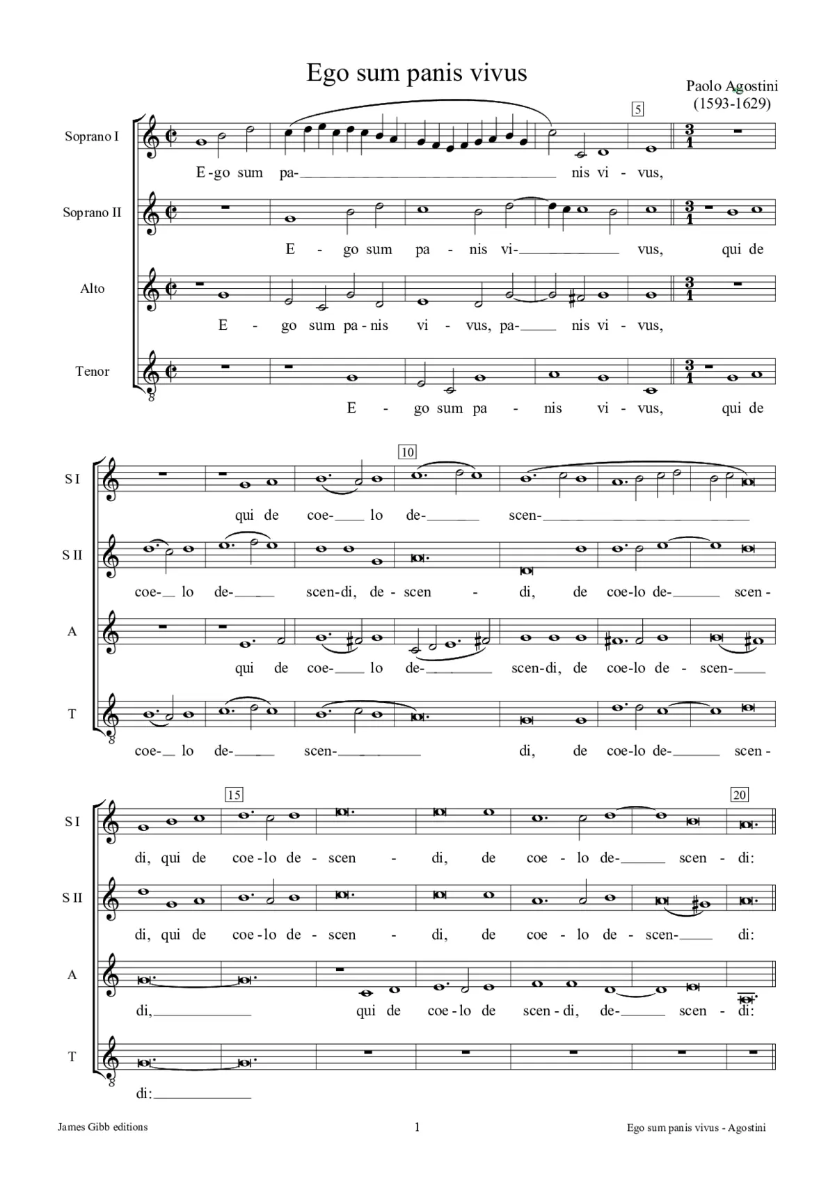 Ego sum panis vivus - Page 1