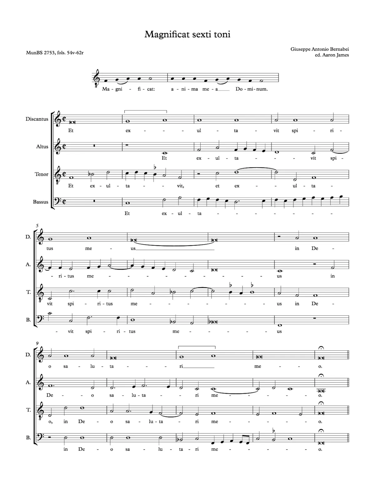 Magnificat sexti toni - Page 1