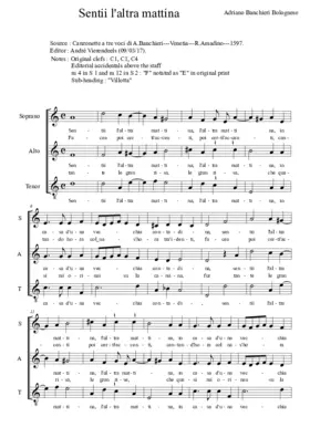 Sentii l'altra mattina