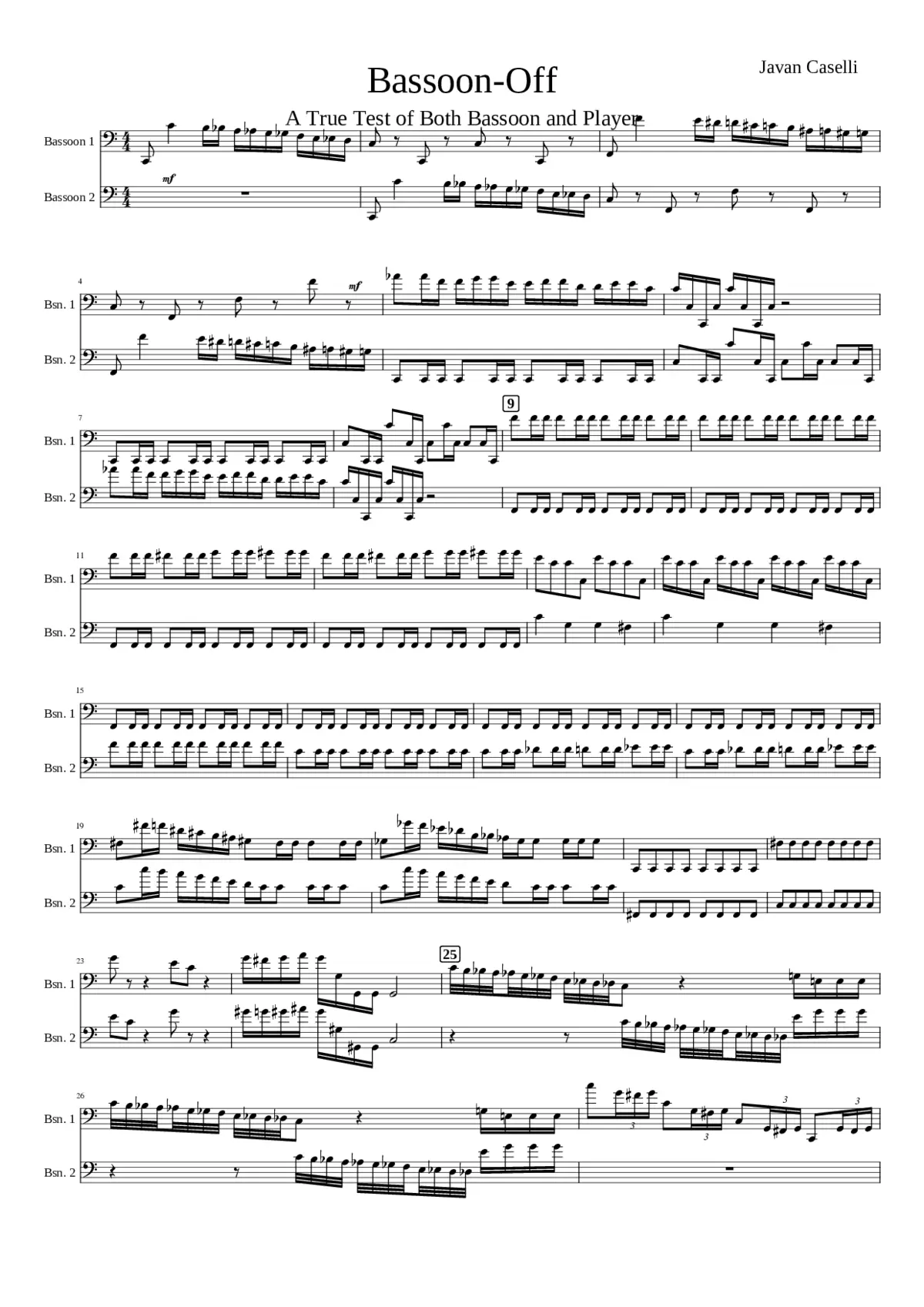 Bassoon-Off - Page 1