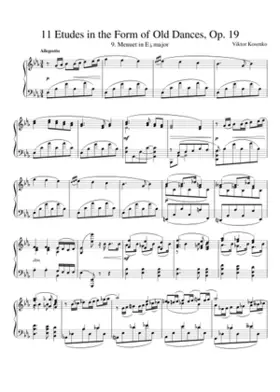 11 Etudes in the Form of Old Dances Op.19