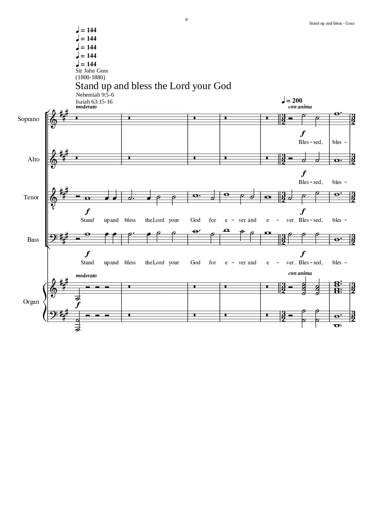 Stand Up and Bless the Lord Your God - Page 1