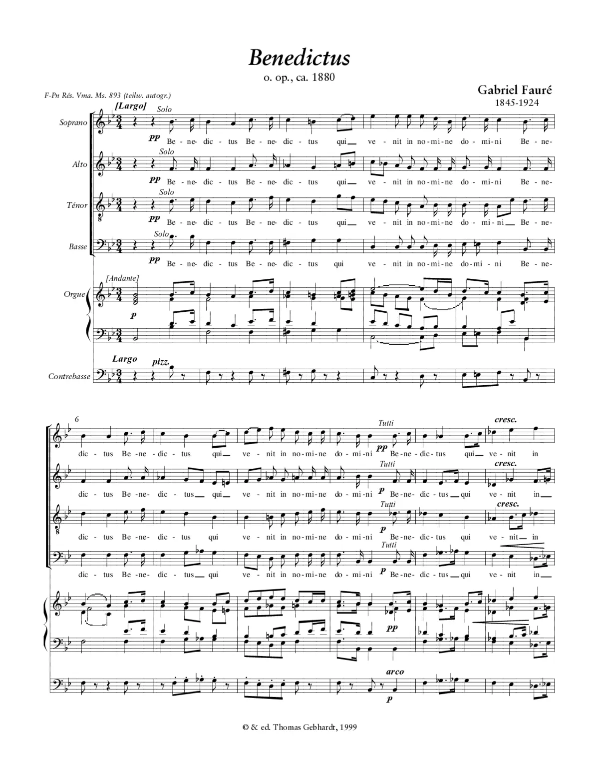 Benedictus - Page 1