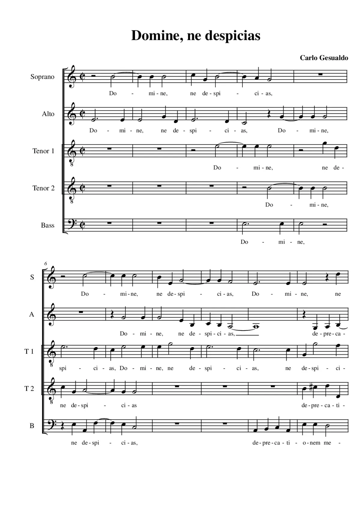 Domine ne despicias - Page 1