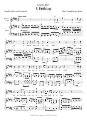 Frühling 6 Lieder Op.7 No.3