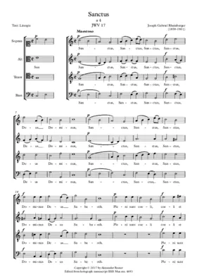 Sanctus, JWV 17