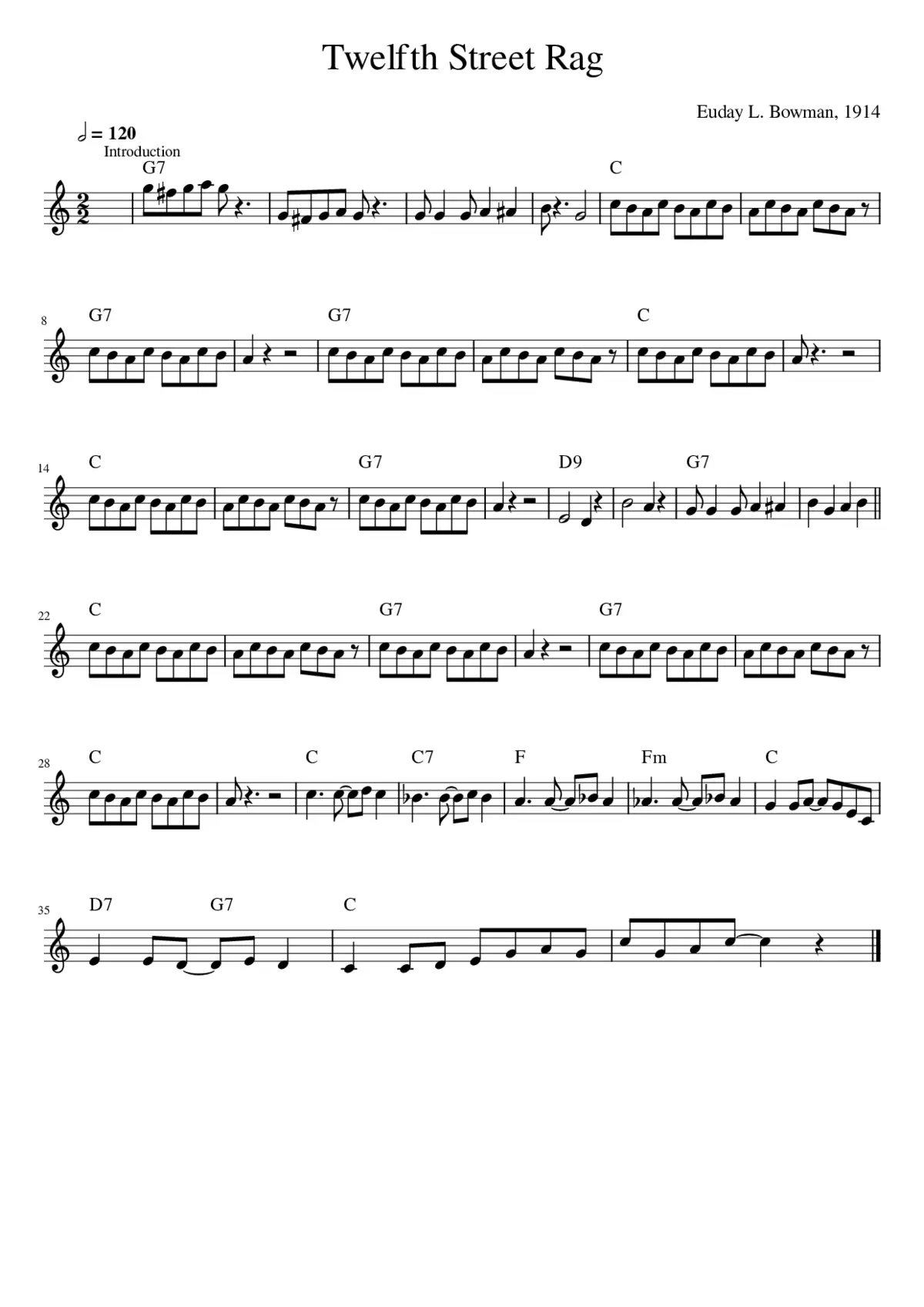 12th Street Rag - Page 1